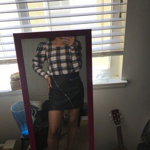 Plaid Long Sleeve Top